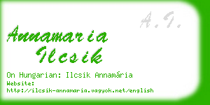 annamaria ilcsik business card