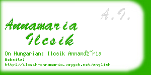 annamaria ilcsik business card